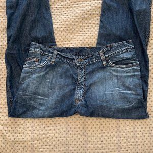 Da’mage Men’s Straight Dark Blue Jeans